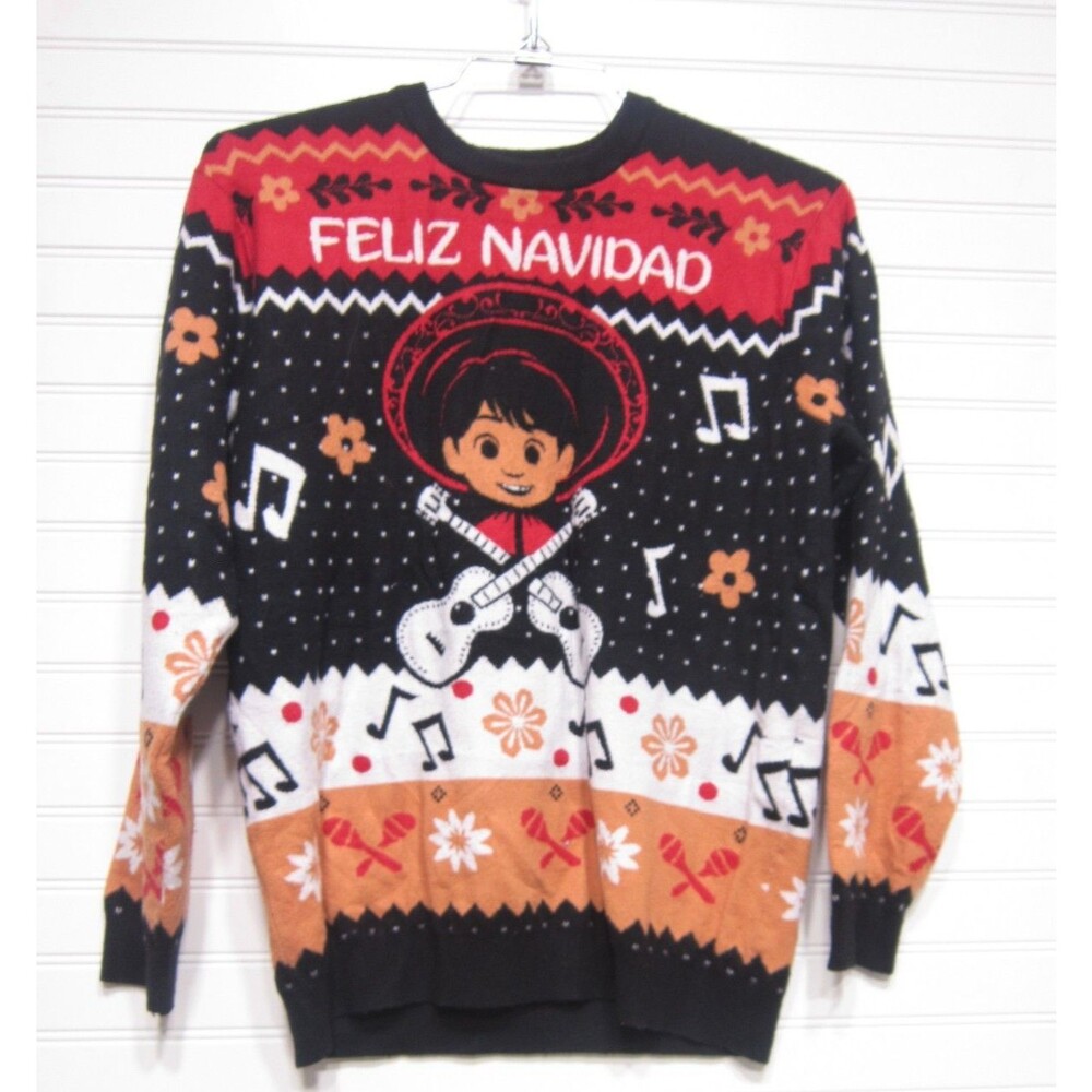 Disney Pixar COCO Feliz Navidad Christmas Sweater Size L